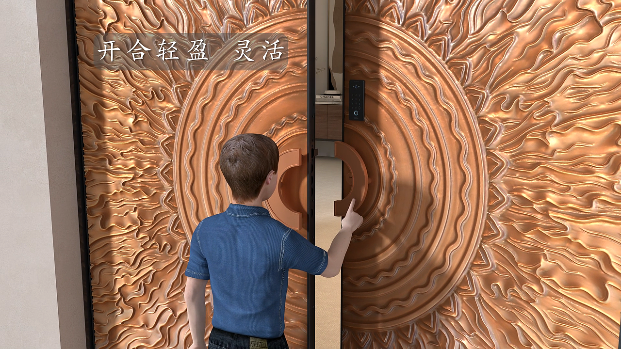 装甲门 团队制作 三维动画 C4D产品动画 OC渲染