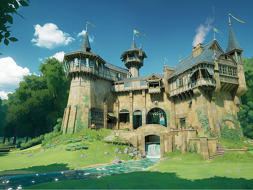 Maya-林中城堡场景模型制作教程。maya建模基础教程