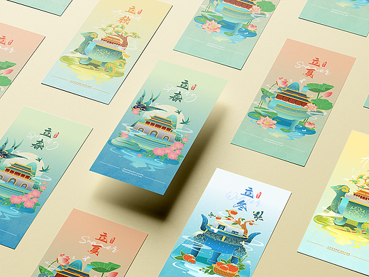 寿州文创产品-24节气海报和金属冰箱贴设计