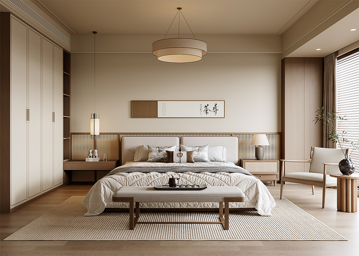 宋氏中古风卧室效果图表现