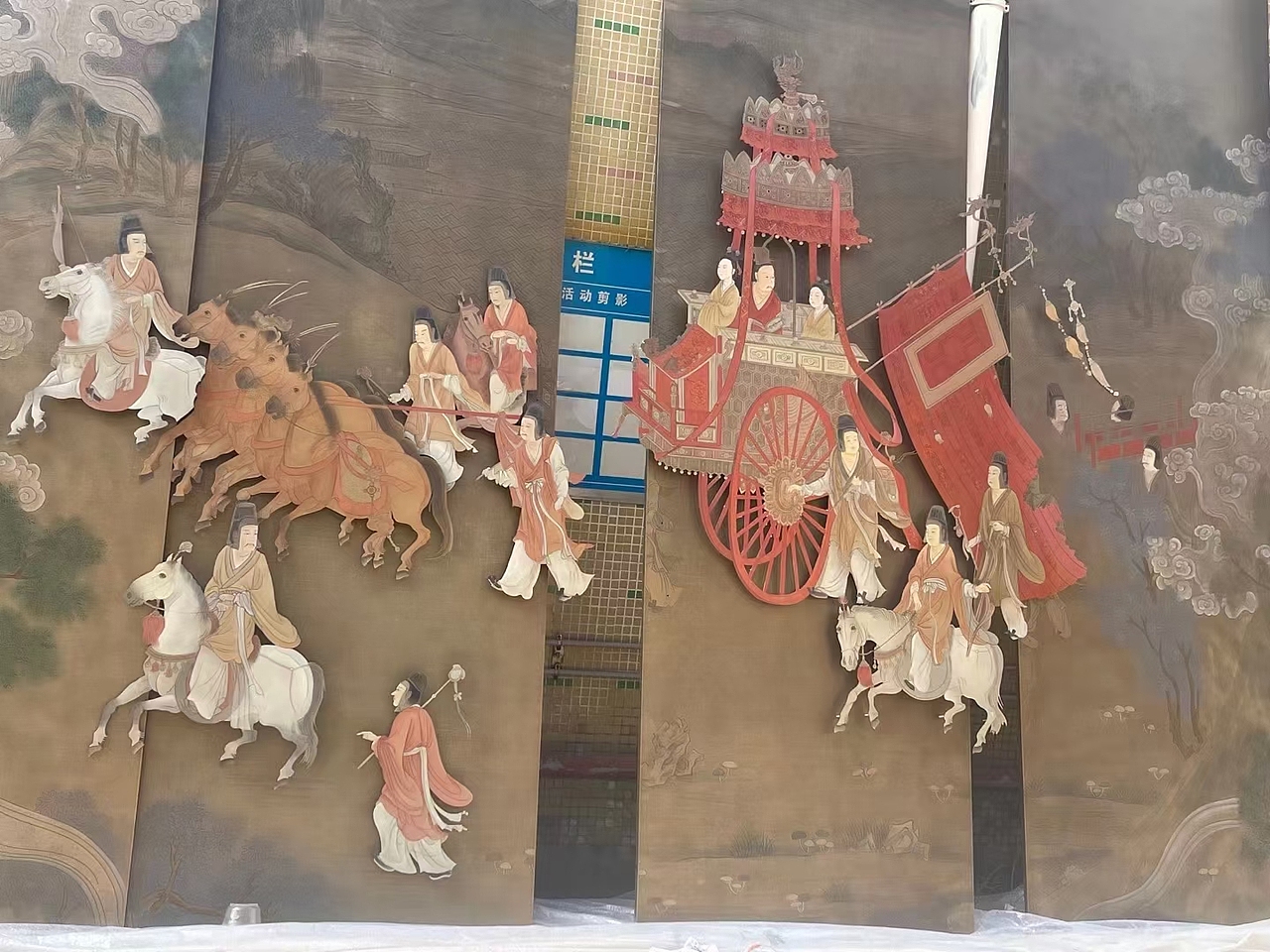 平行艺术|大幅装置画制作中