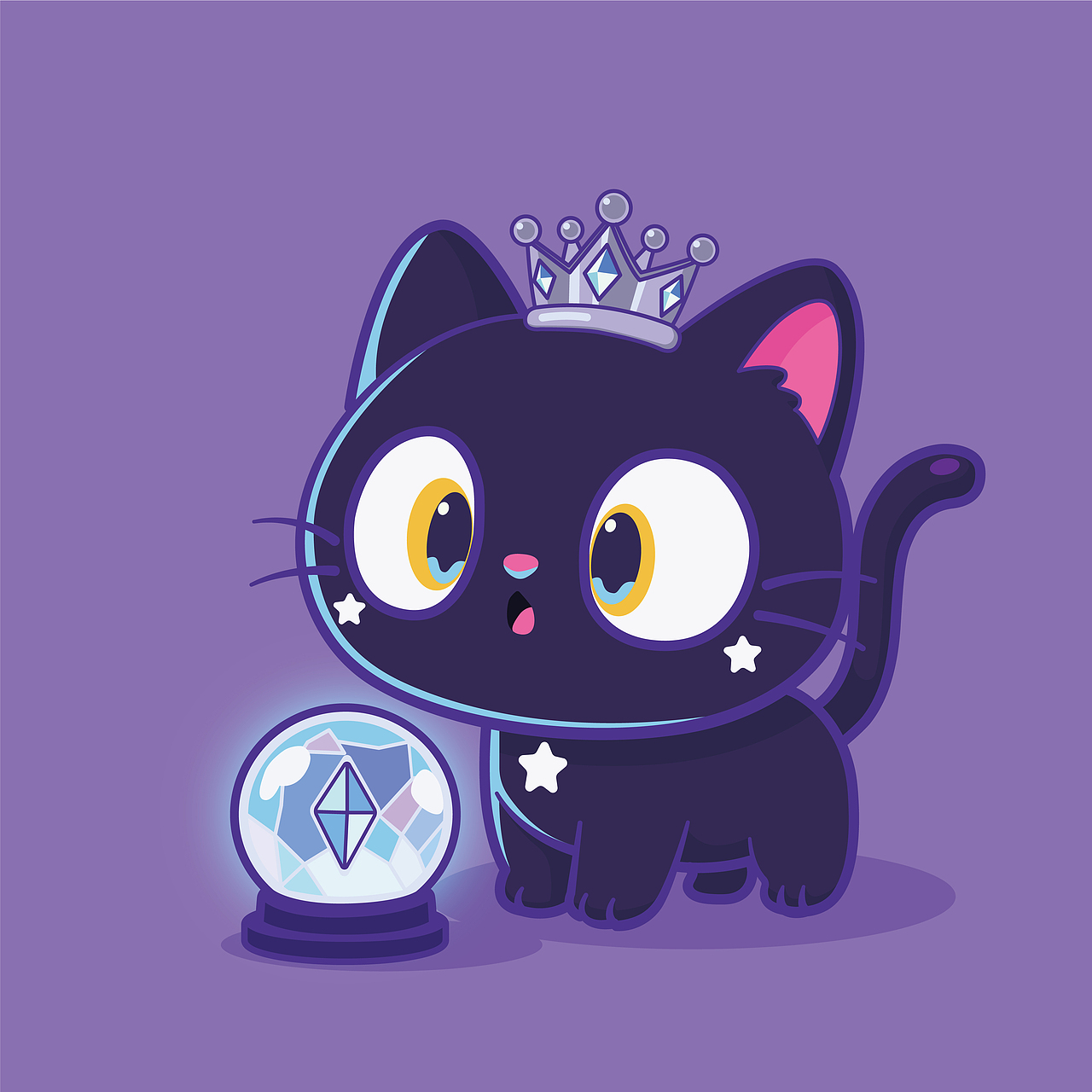 可爱的猫矢量图