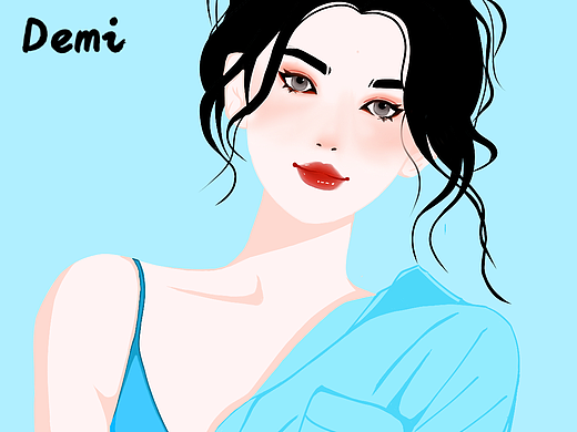 蓝色温柔姐（个人主页-ZNzIwNTMyMjg=） - 其他 - 站酷设计师郝本的猫原创素材 - 站酷ZCOOL