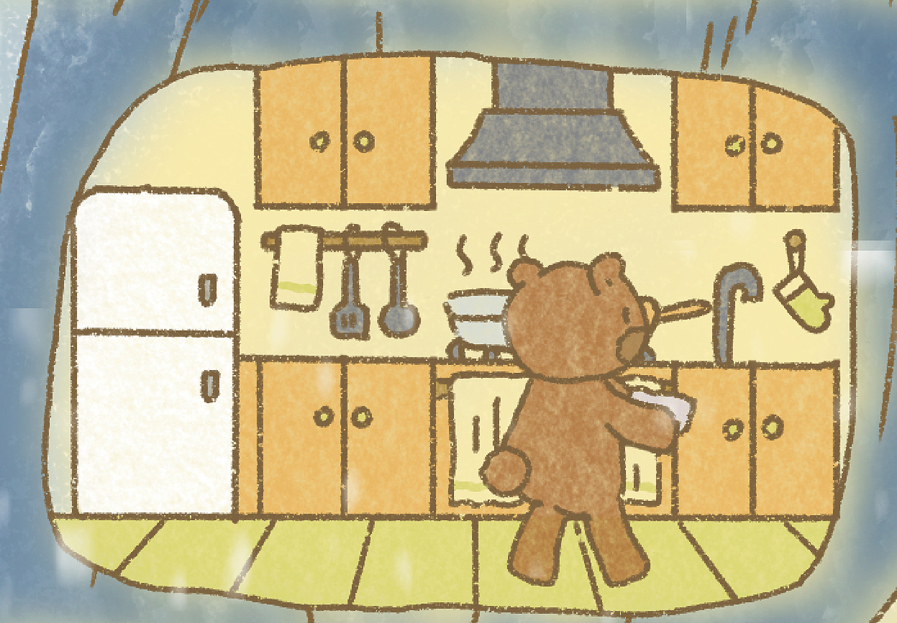 【原创插画】下雪天的夜晚