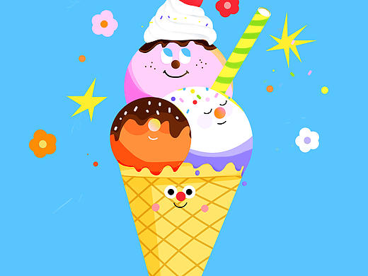 夏天的味道（個(gè)人主頁(yè)-ZNzIwNTc2NjA=） - 新銳潮流插畫(huà) - 站酷設(shè)計(jì)師堯小花SIO原創(chuàng)素材 - 站酷ZCOOL