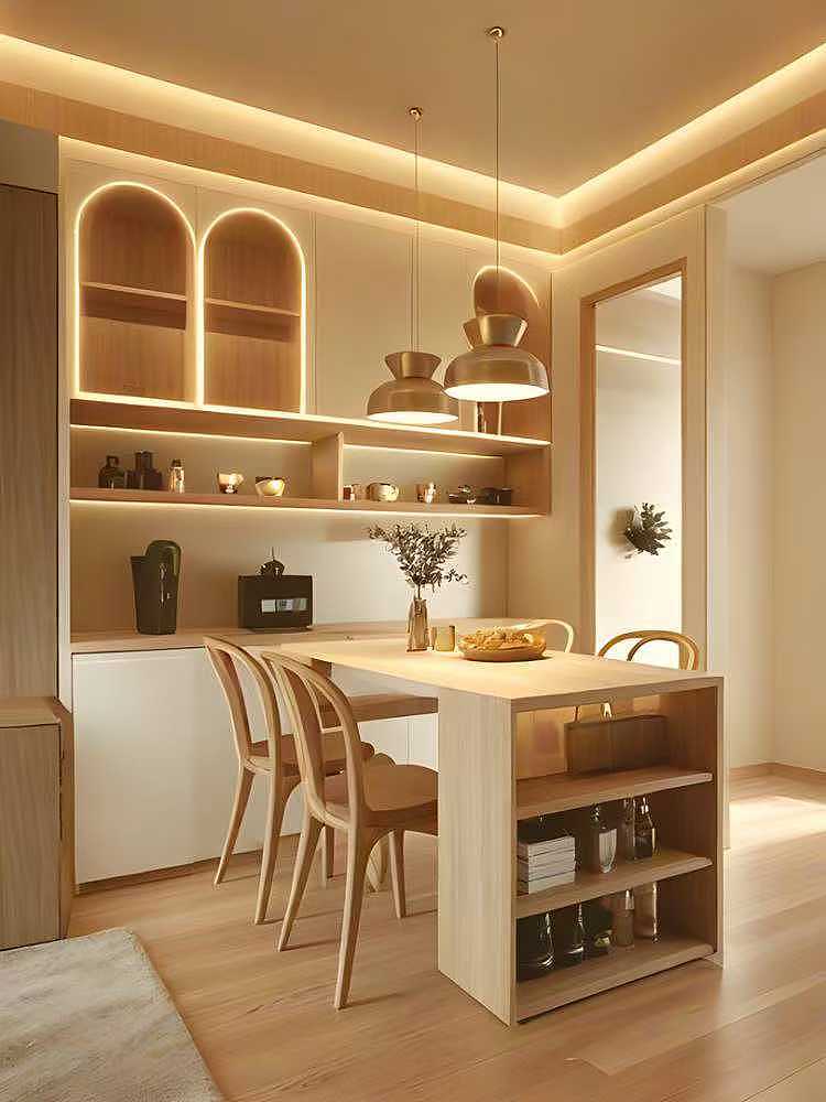 原木风开放式书房——自然与艺术的温柔共生