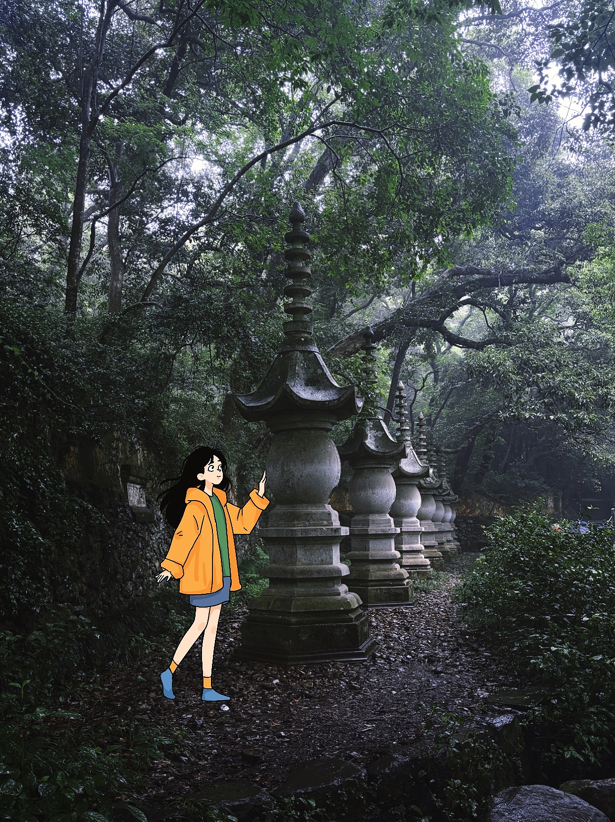 国清寺｜雨落古刹，想留在这抹清幽里