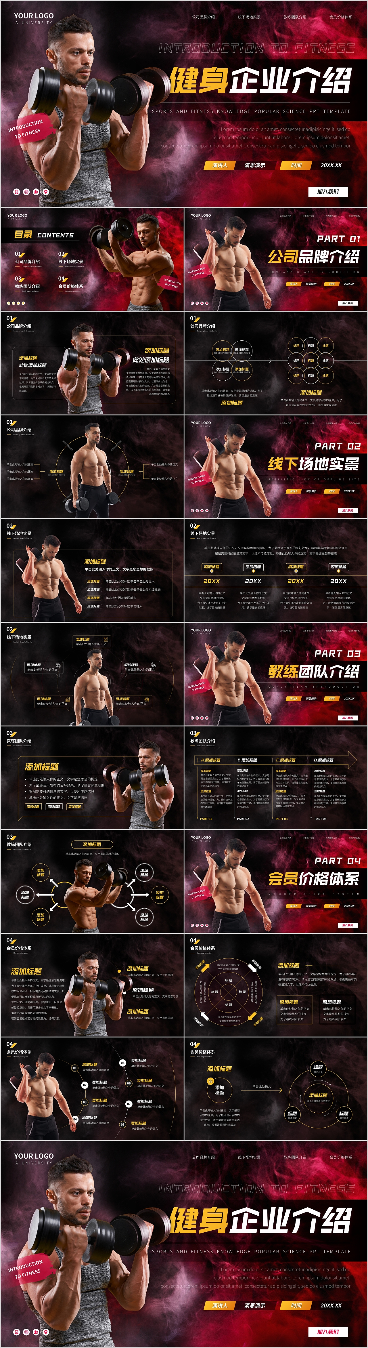 健身房加盟企业宣传介绍PPT