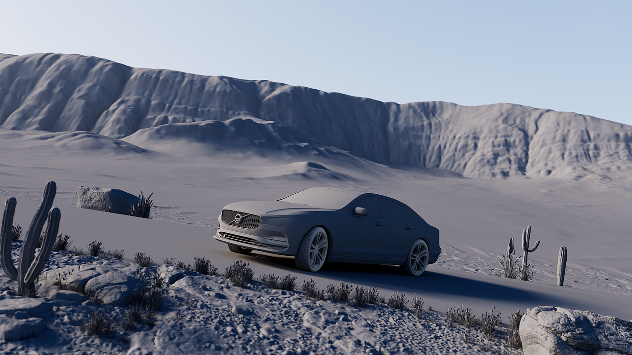 个人作品 volvo S90 汽车渲染