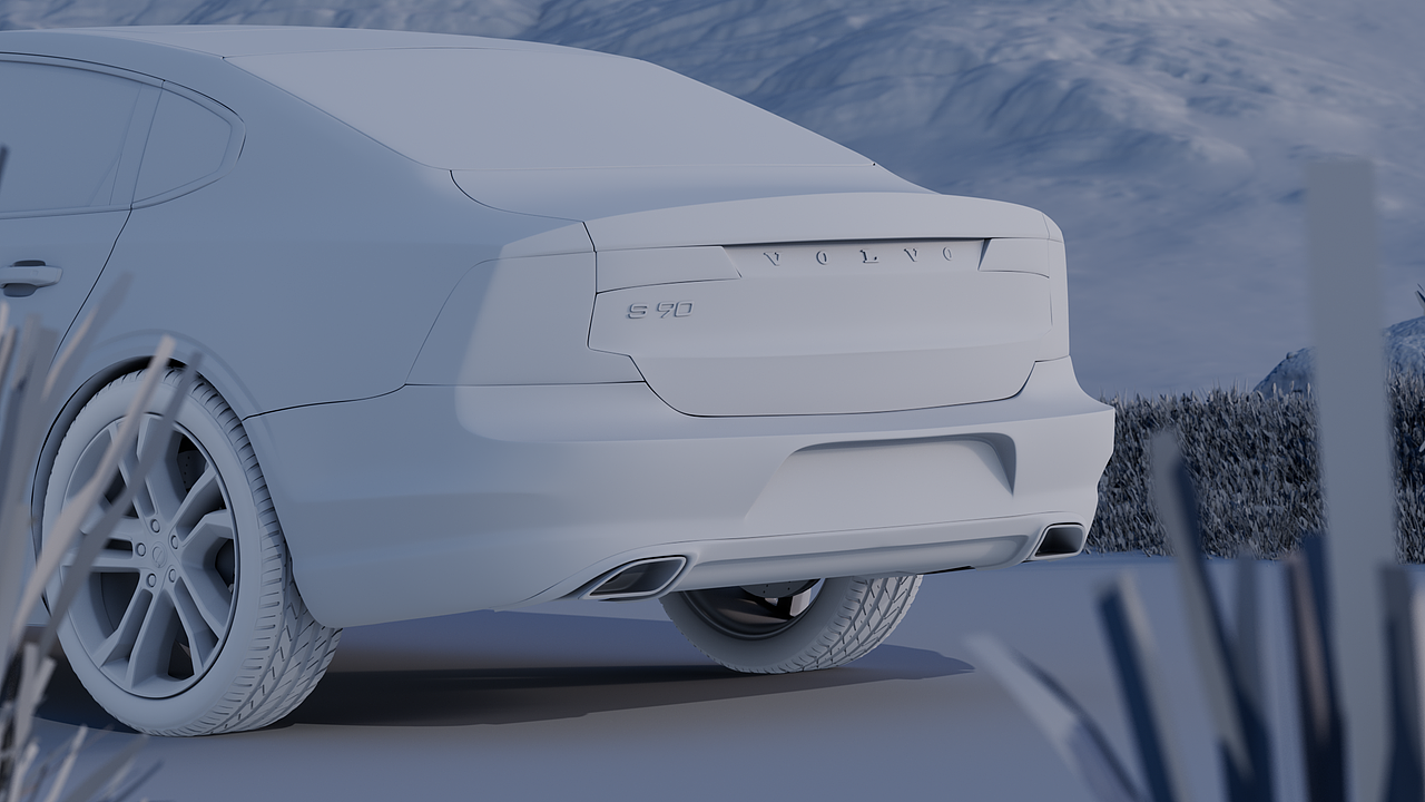 个人作品 volvo S90 汽车渲染