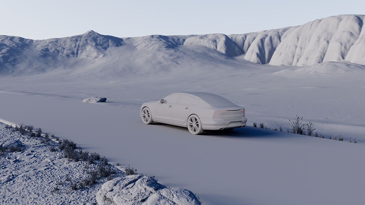 个人作品 volvo S90 汽车渲染