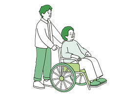 社区卡通手绘责任邻里和谐宣传册海报插画