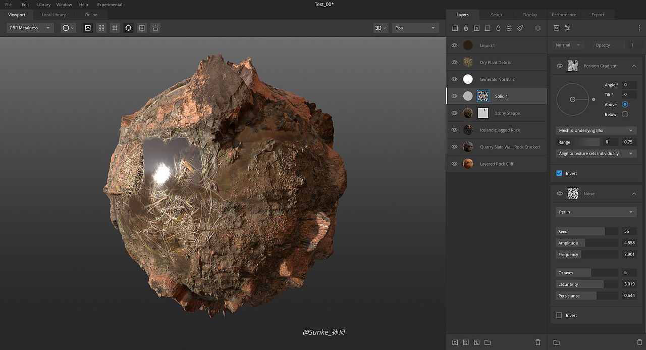 超写实山体地形材质设计