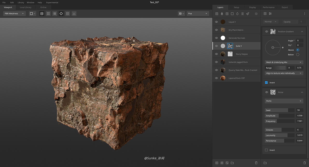 超写实山体地形材质设计