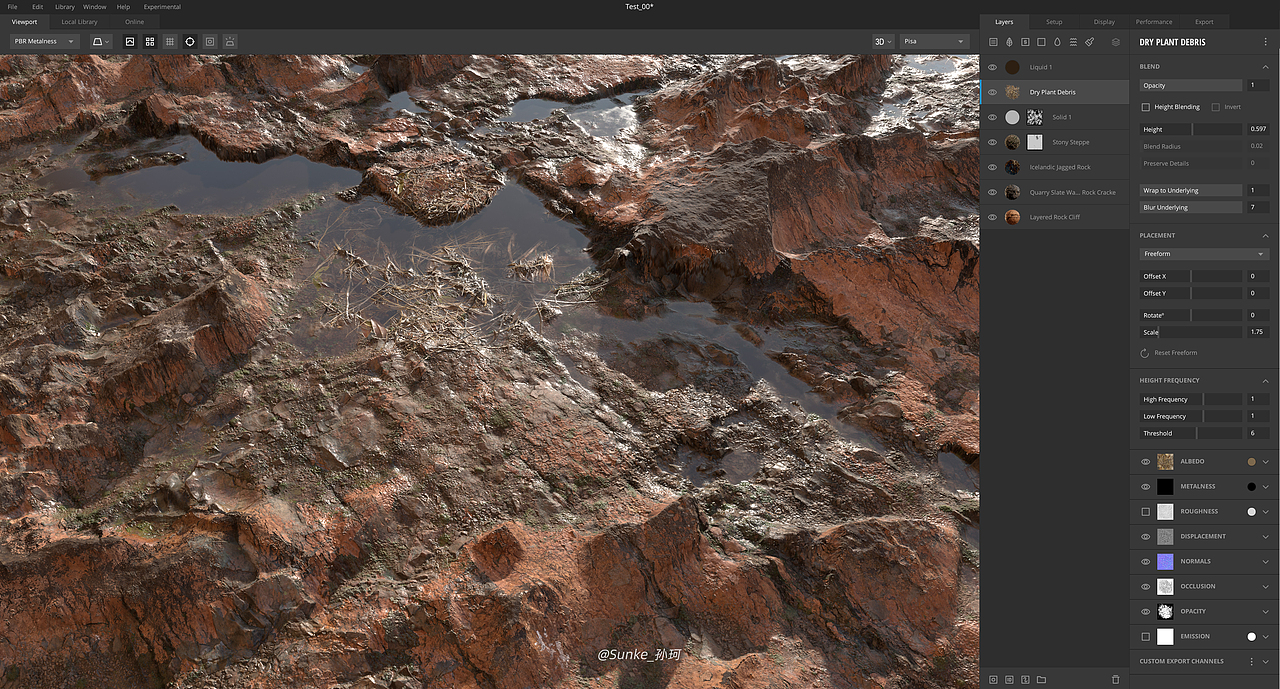 超写实山体地形材质设计