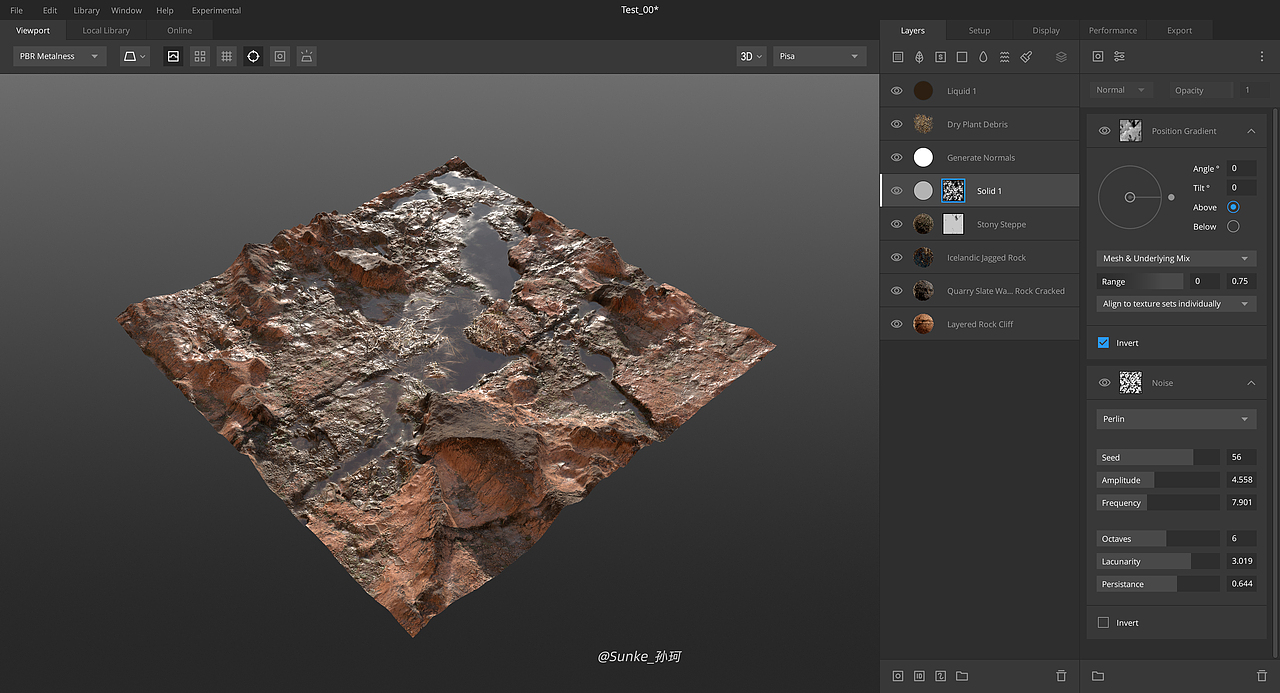 超写实山体地形材质设计