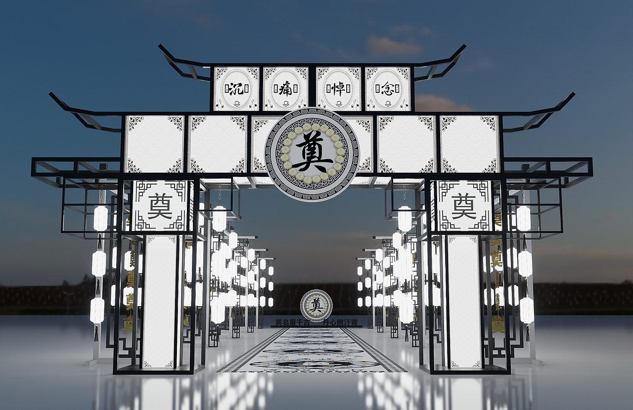 铁艺殡葬道具布置案例分享