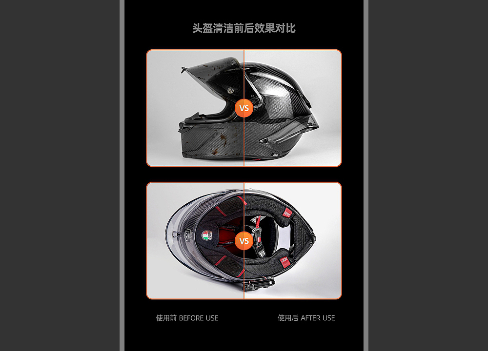 深圳宝安西乡-头盔医生头盔杀菌清洁泡沫产品详情设计