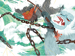 《中国传统神话-长右》绘本插画(部分展示)