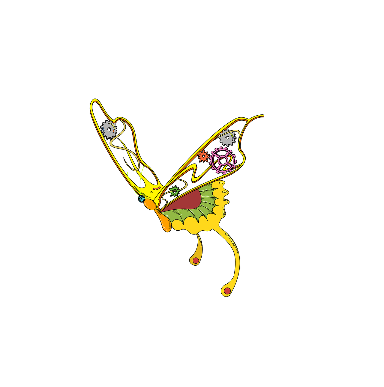 夕阳下的破碎美学—city pop 插画