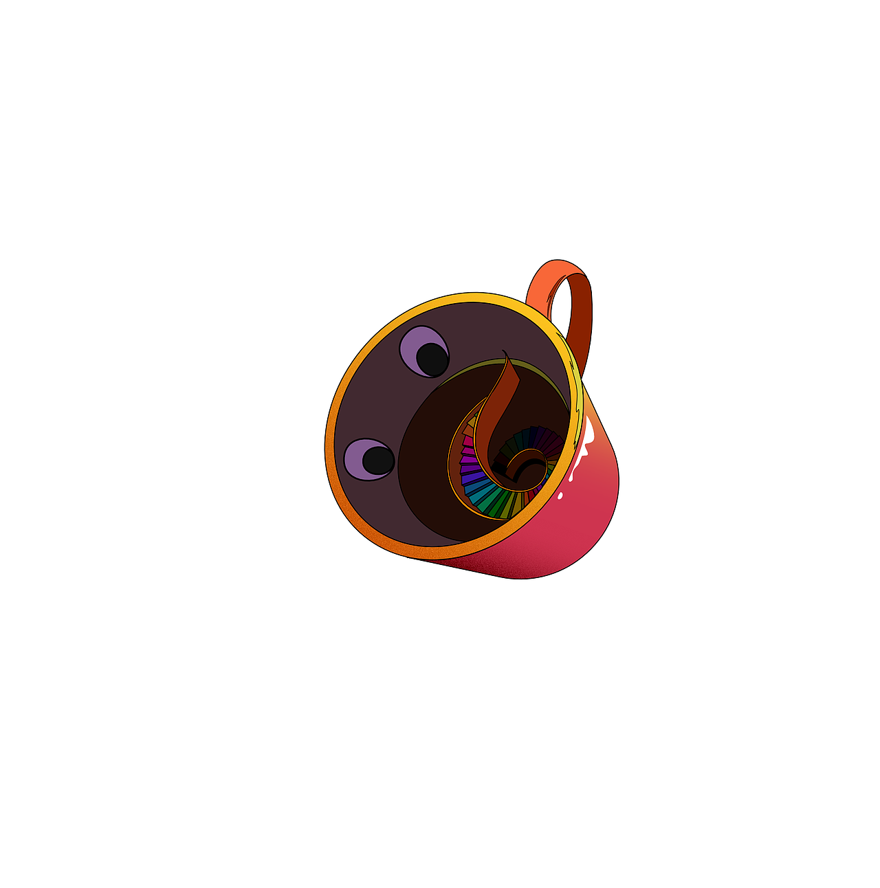 夕阳下的破碎美学—city pop 插画