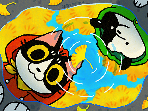 【原创IP】陈七四Cheese——一只养小狗的奶牛猫