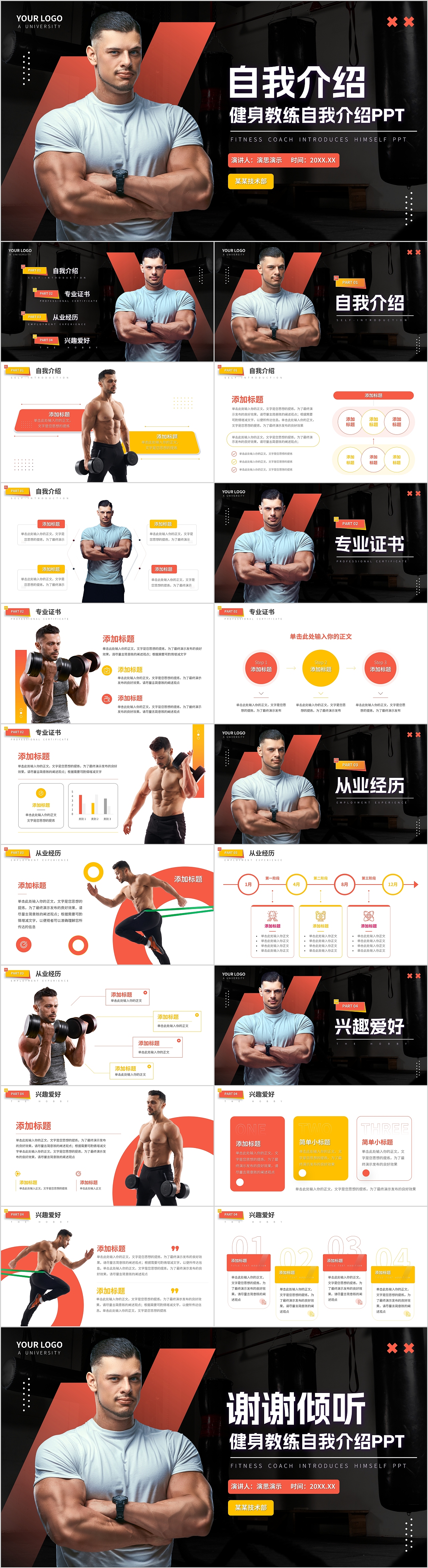 健身教练竞聘述职自我介绍PPT