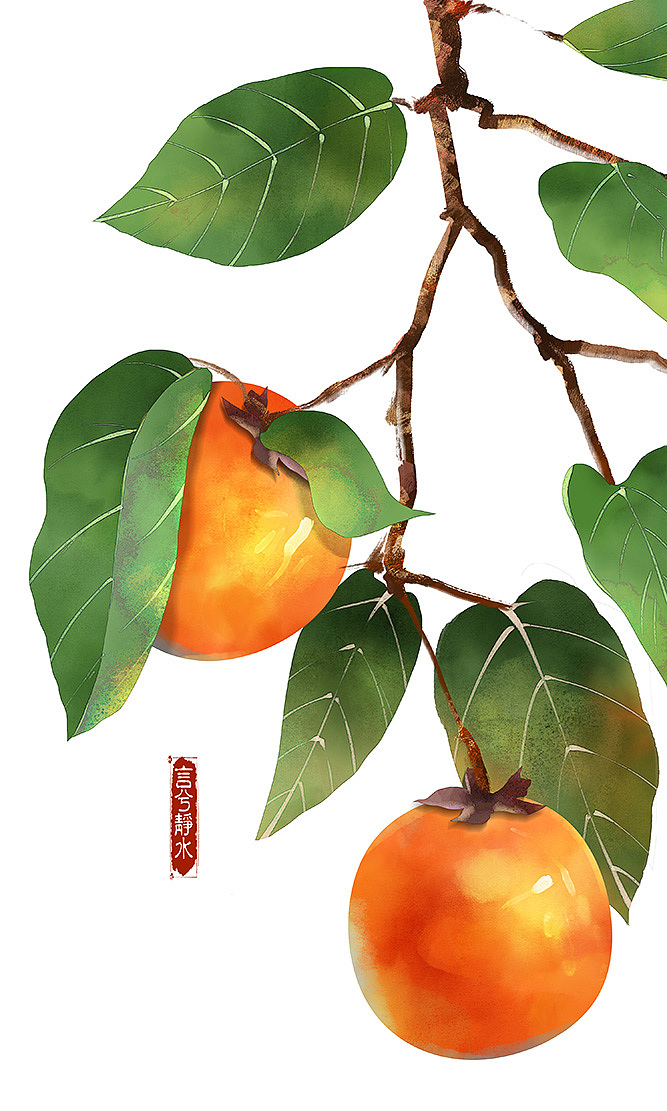 水彩水果插画的清新世界૮₍♡♡₎ა