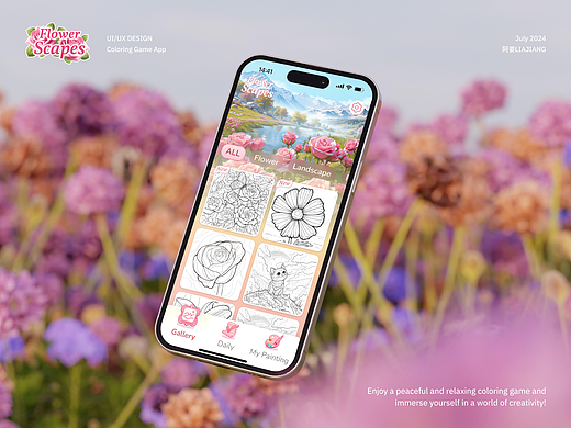 海外休闲填色游戏APP（Flowerscapes&Color my Bible）
