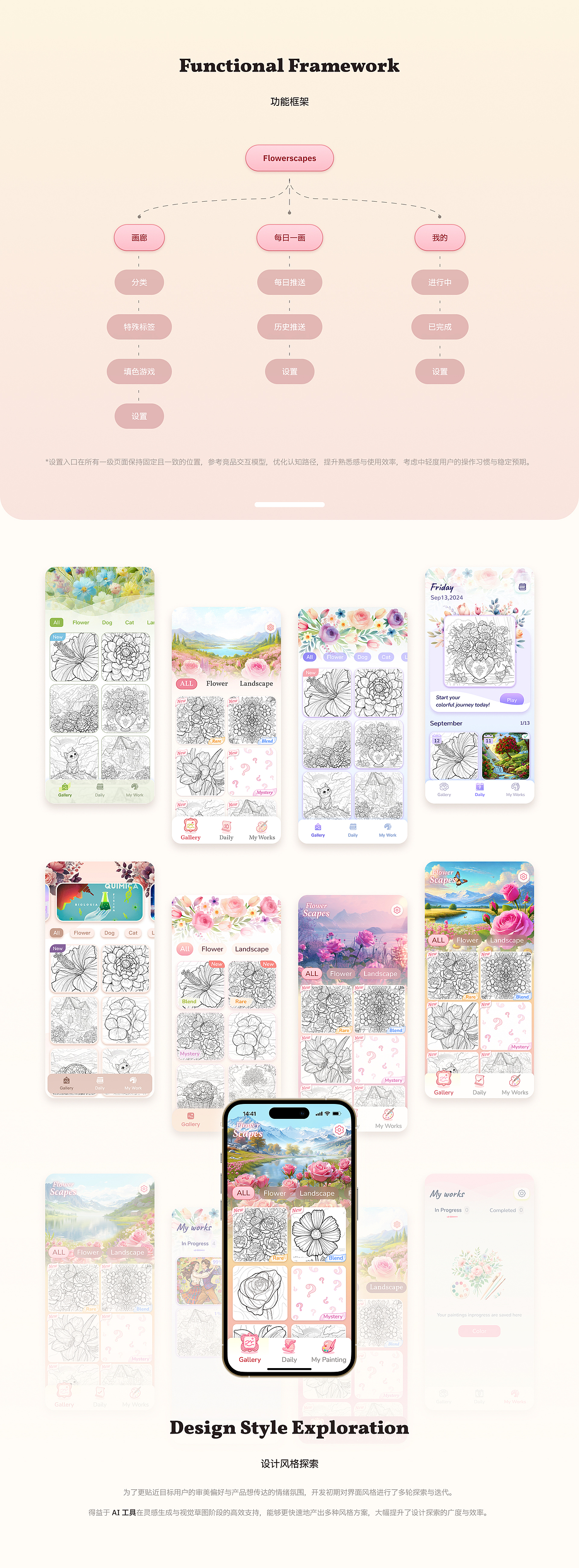 海外休闲填色游戏APP（Flowerscapes&Color my Bible）（图ZMzkyMDg0NzA4） - APP界面 - 站酷设计师阿姜LiaJiang原创素材 - 站酷ZCOOL