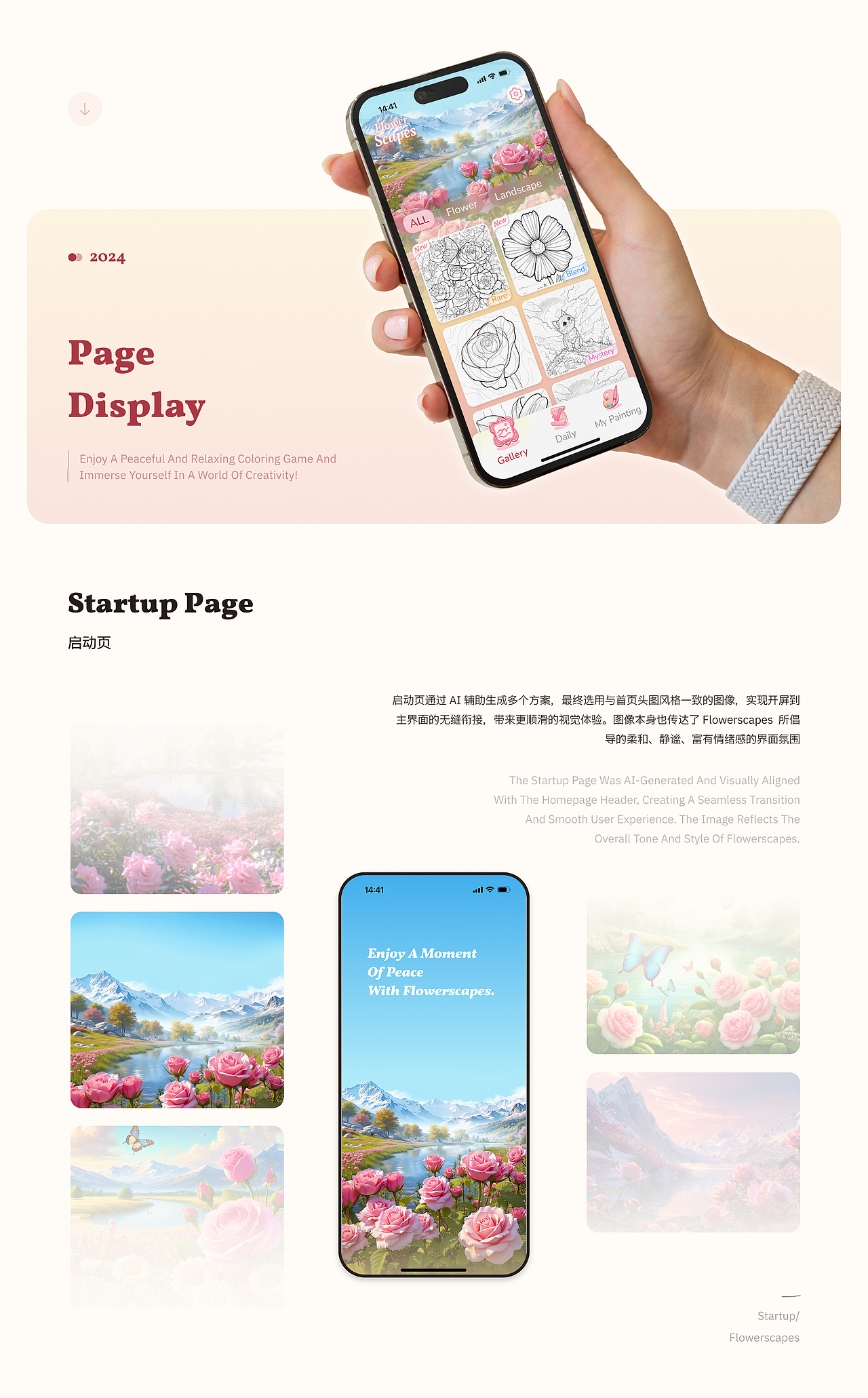 海外休闲填色游戏APP（Flowerscapes&Color my Bible）（图ZMzkyMDg0NzIw） - APP界面 - 站酷设计师阿姜LiaJiang原创素材 - 站酷ZCOOL