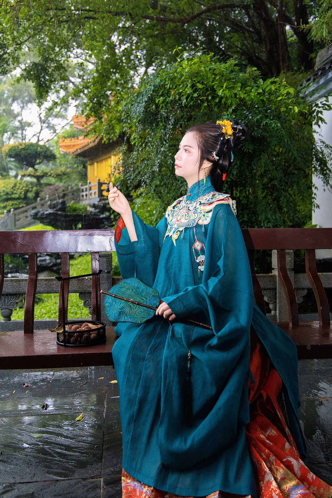 烟雨江南|深圳园博园汉服雨中大片🌧️