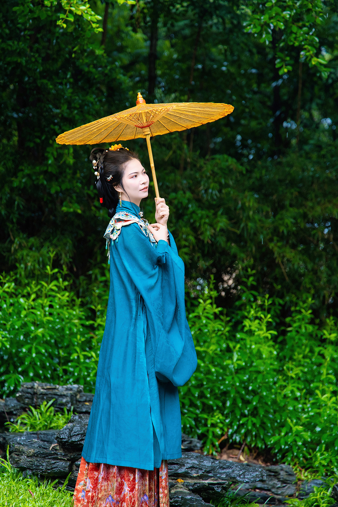 烟雨江南|深圳园博园汉服雨中大片🌧️