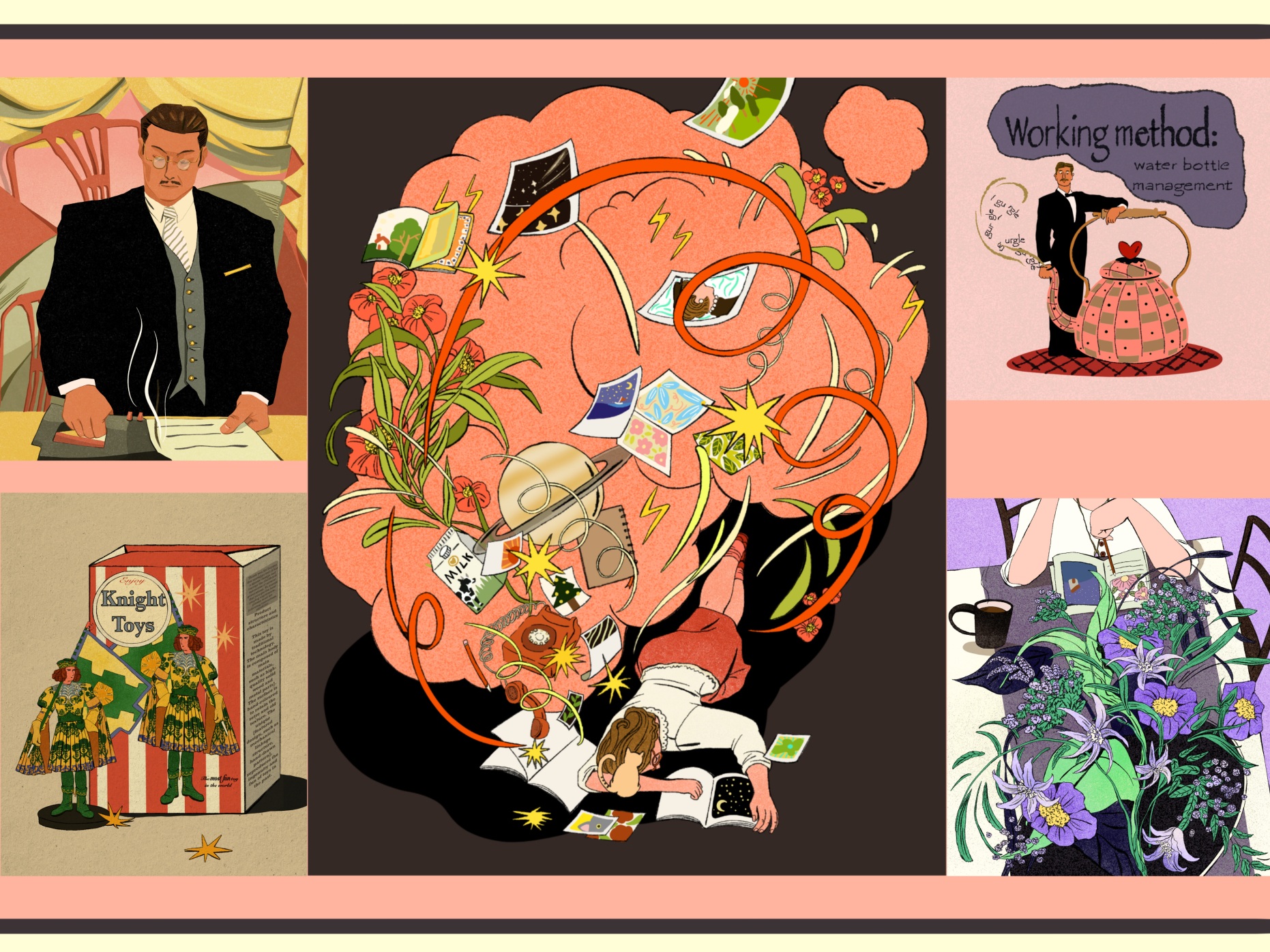 复古插画系列2025—3_小土子Tuu-站酷ZCOOL