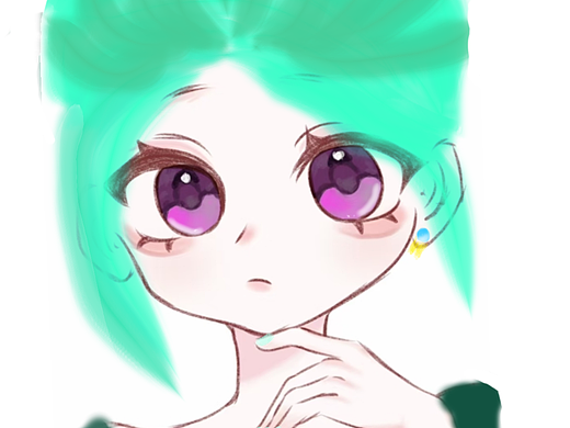 绿色系美女