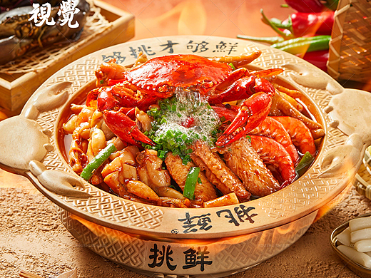 肉蟹煲美食拍摄 | 挑鲜砂锅肉蟹煲 X 口水视觉