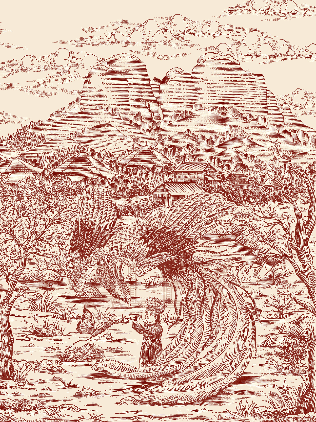原创插画 | 黄金茶长卷（图ZMzkyMTUzNDEy） - 商业插画 - 站酷设计师花椒的Alex原创素材 - 站酷ZCOOL