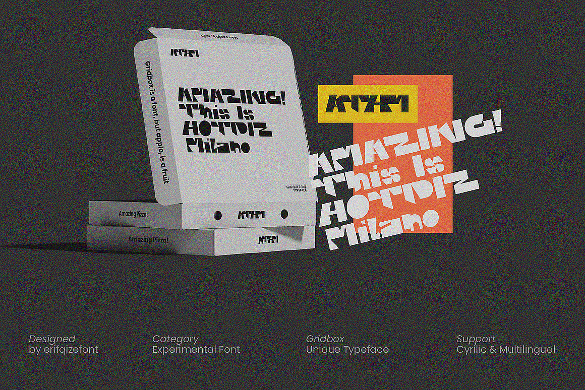 创意时尚潮流抽象几何未来文创海报标题艺术英文字体