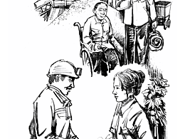 黑白插画 传统风格