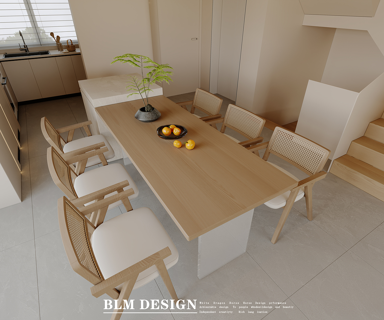 原木风特写——白龙马效果图