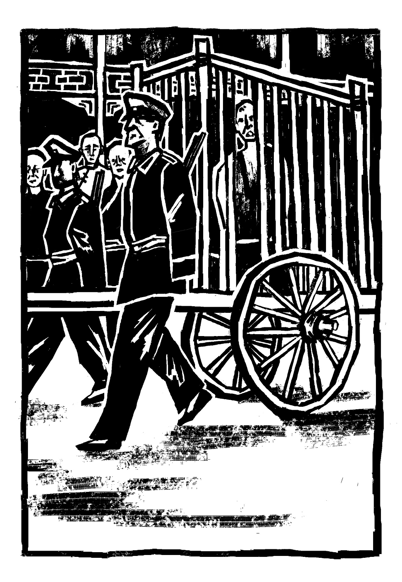 上半年创作的《鲁迅小说全集》书籍插图（版画风）（图ZMzkyMTc4OTEy） - 艺术插画 - 站酷设计师艺术插画师小杜子原创素材 - 站酷ZCOOL