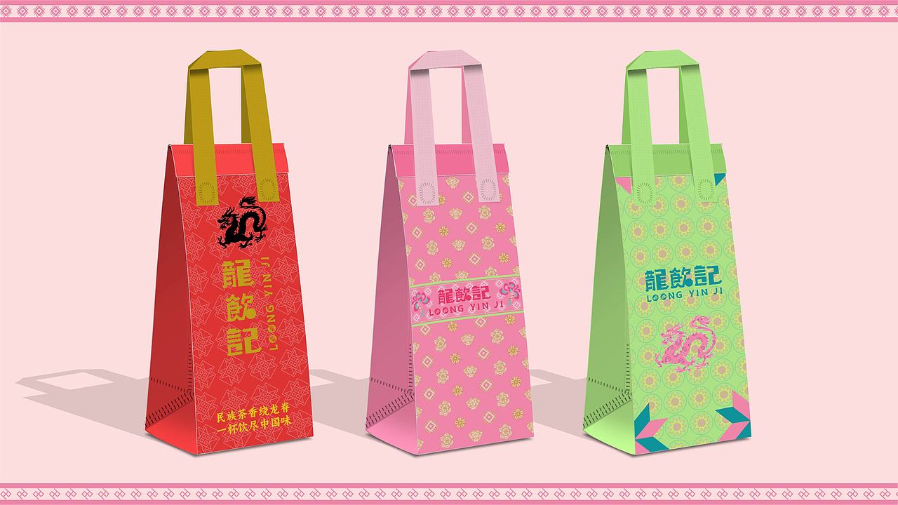 龙饮记品牌设计-奶茶饮品-少数民族文化