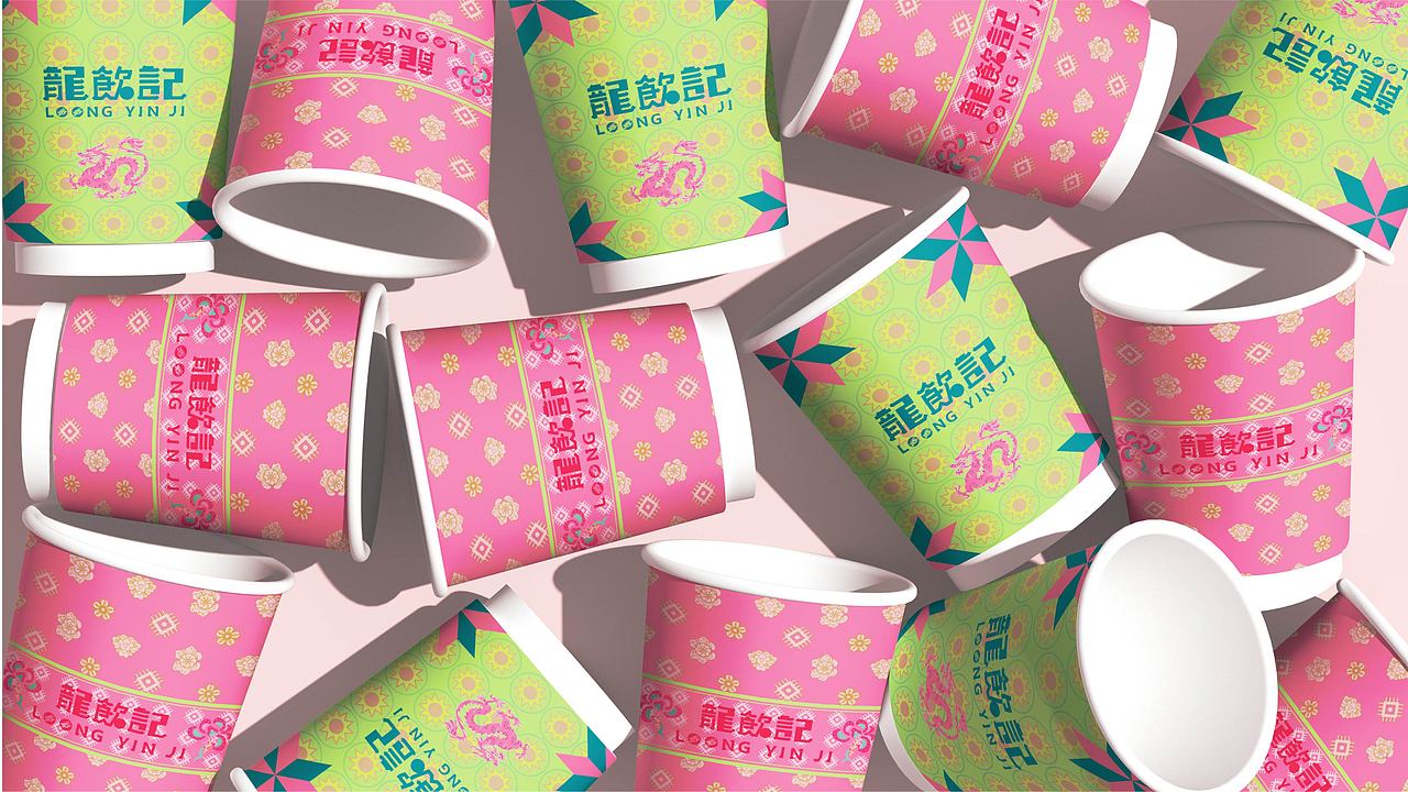 龙饮记品牌设计-奶茶饮品-少数民族文化