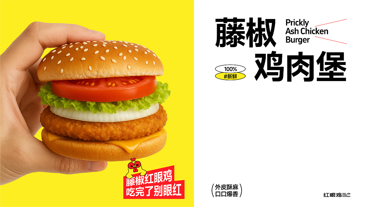 红眼鸡-藤椒炸鸡-餐饮策略视觉设计（图ZMzkyMTg3NjY0） - 品牌 - 站酷设计师设计师正方形原创素材 - 站酷ZCOOL