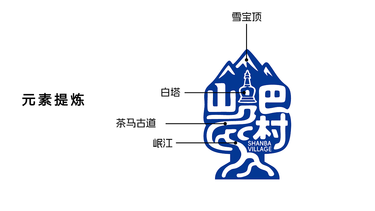 松潘县山巴村logo设计