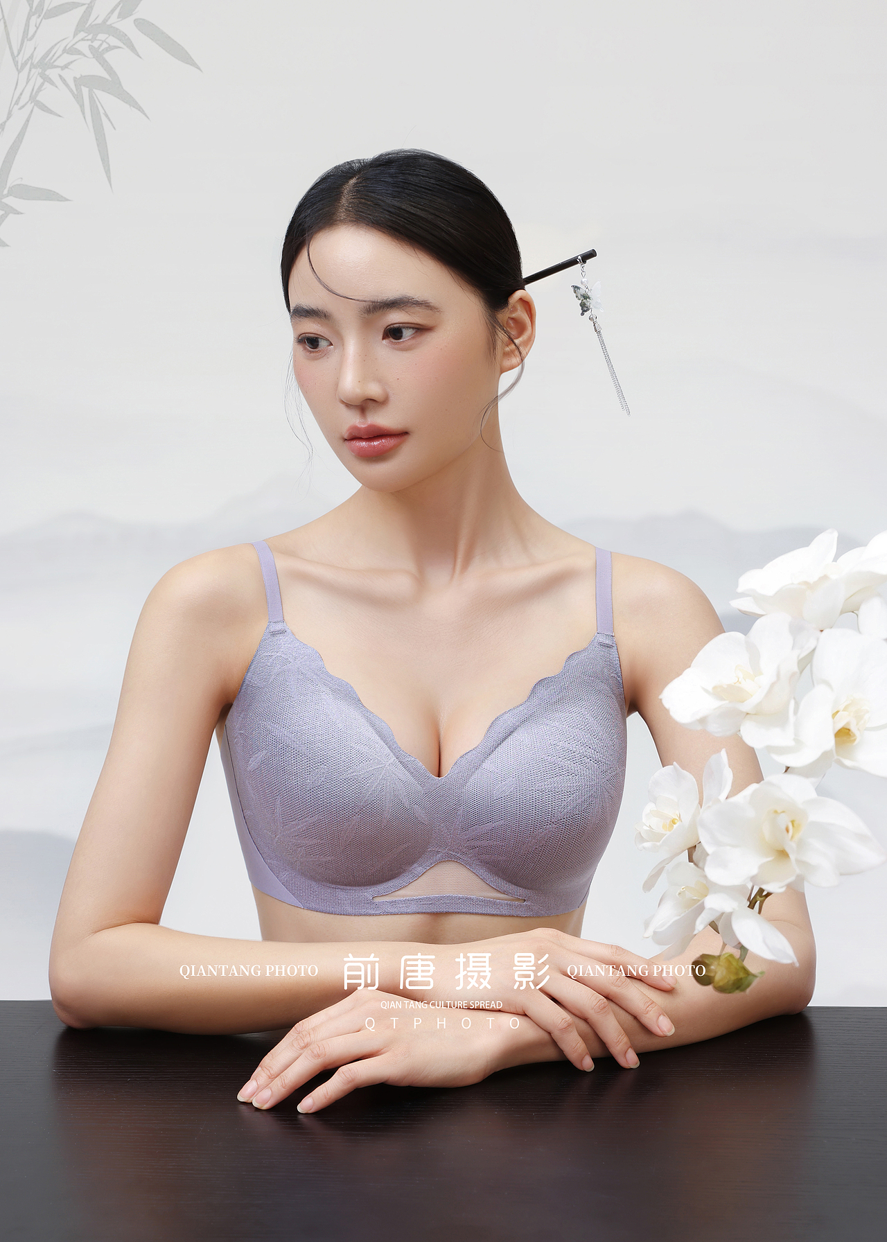 新中式文胸拍摄 内衣拍摄 电商产品拍摄