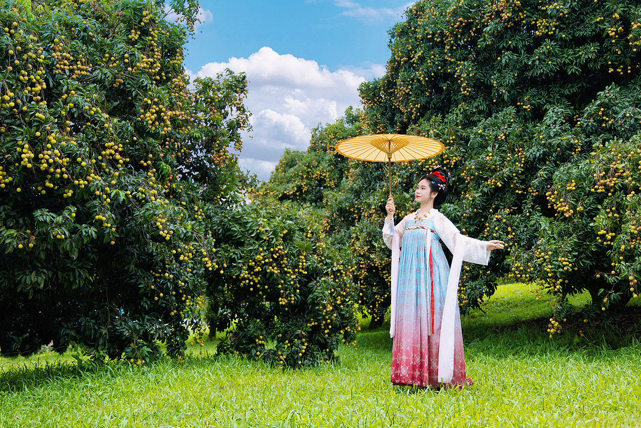 深圳五指耙公园 汉服与荔枝