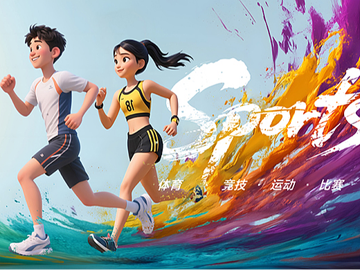 学校运动会马拉松跑步