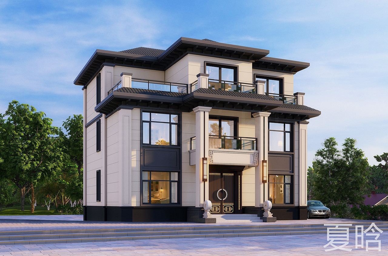 别墅透视 室外（图ZMzkyMjI3NDA4） - 建筑设计 - 站酷设计师夏晗12原创素材 - 站酷ZCOOL