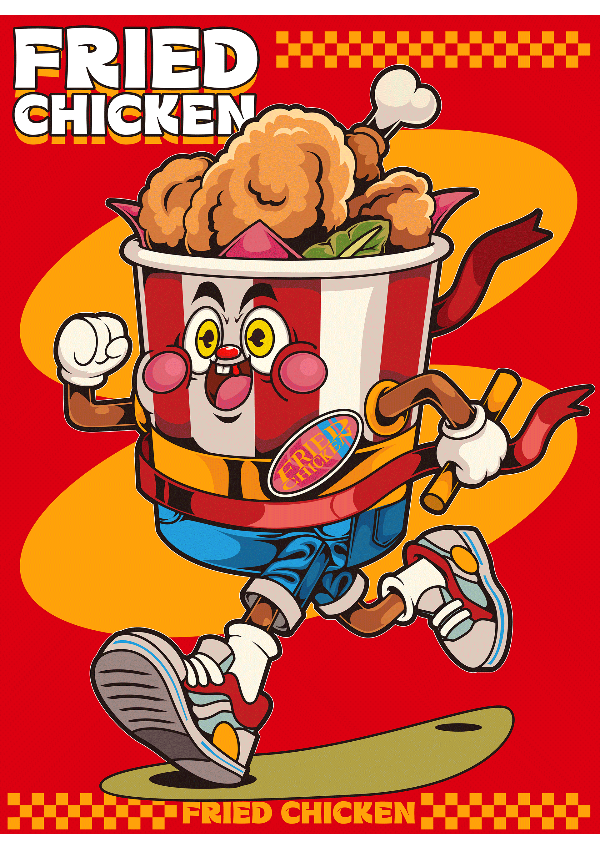 潮流汉堡店插画/矢量插画合集